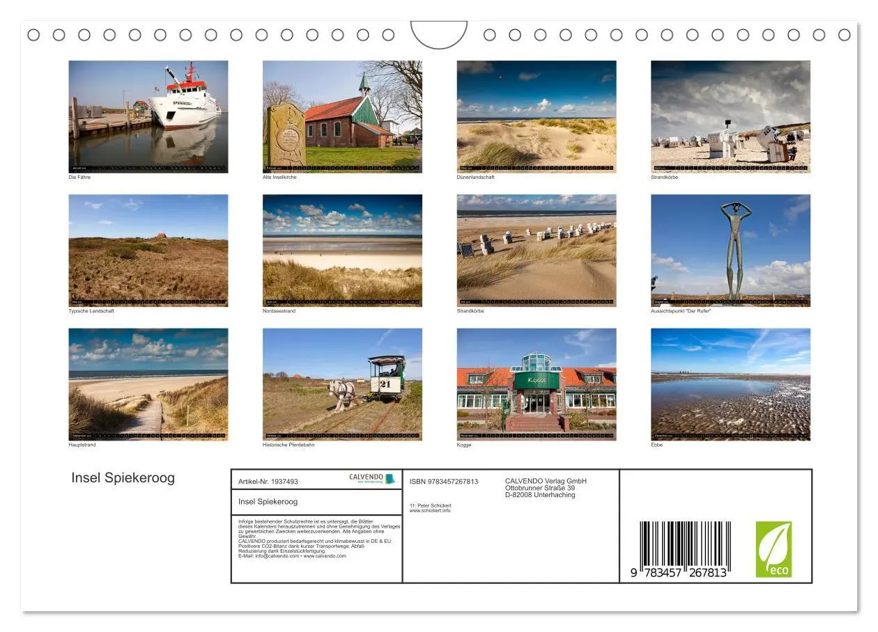 Bild: 9783457267813 | Insel Spiekeroog (Wandkalender 2026 DIN A4 quer), CALVENDO...