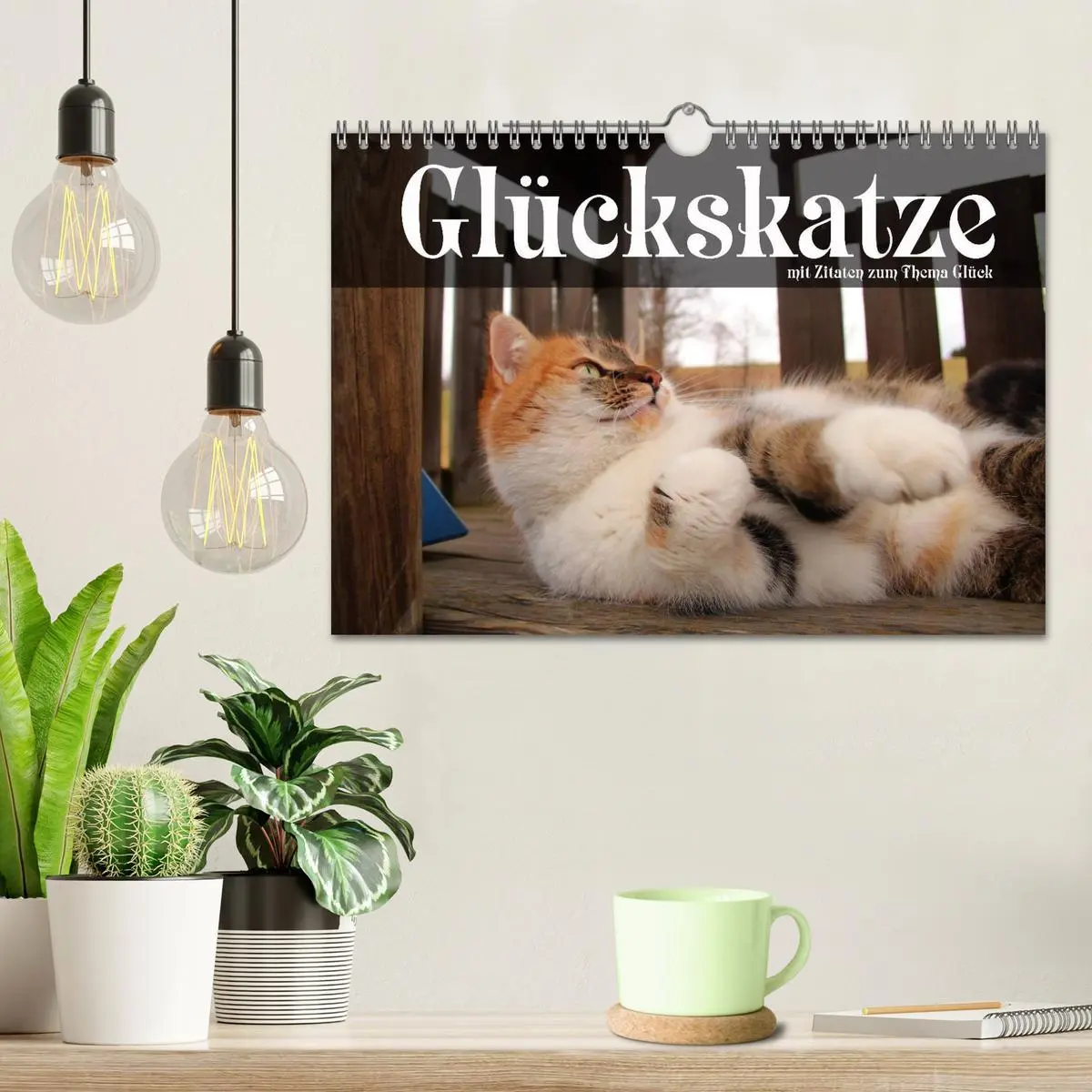 Bild: 9783516117813 | Glückskatze - Mit Zitaten zum Thema Glück (Wandkalender 2026 DIN A4...