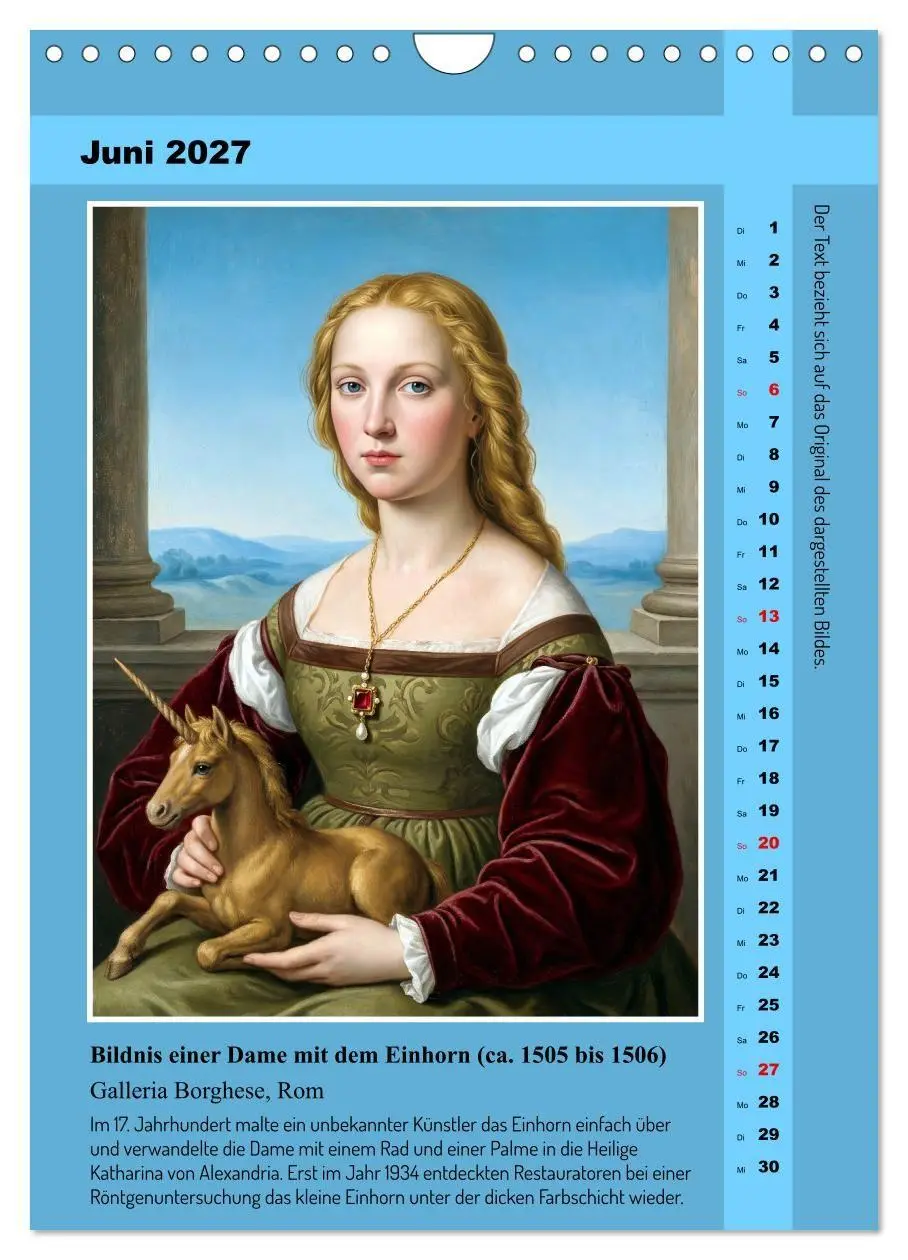 Bild: 9783594267813 | Raffaels Porträts im neuen Licht (Wandkalender 2027 DIN A4 hoch),...
