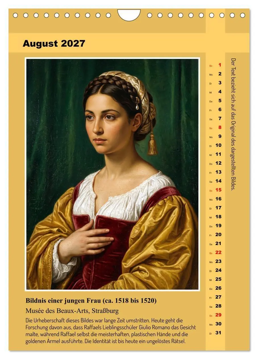 Bild: 9783594267813 | Raffaels Porträts im neuen Licht (Wandkalender 2027 DIN A4 hoch),...