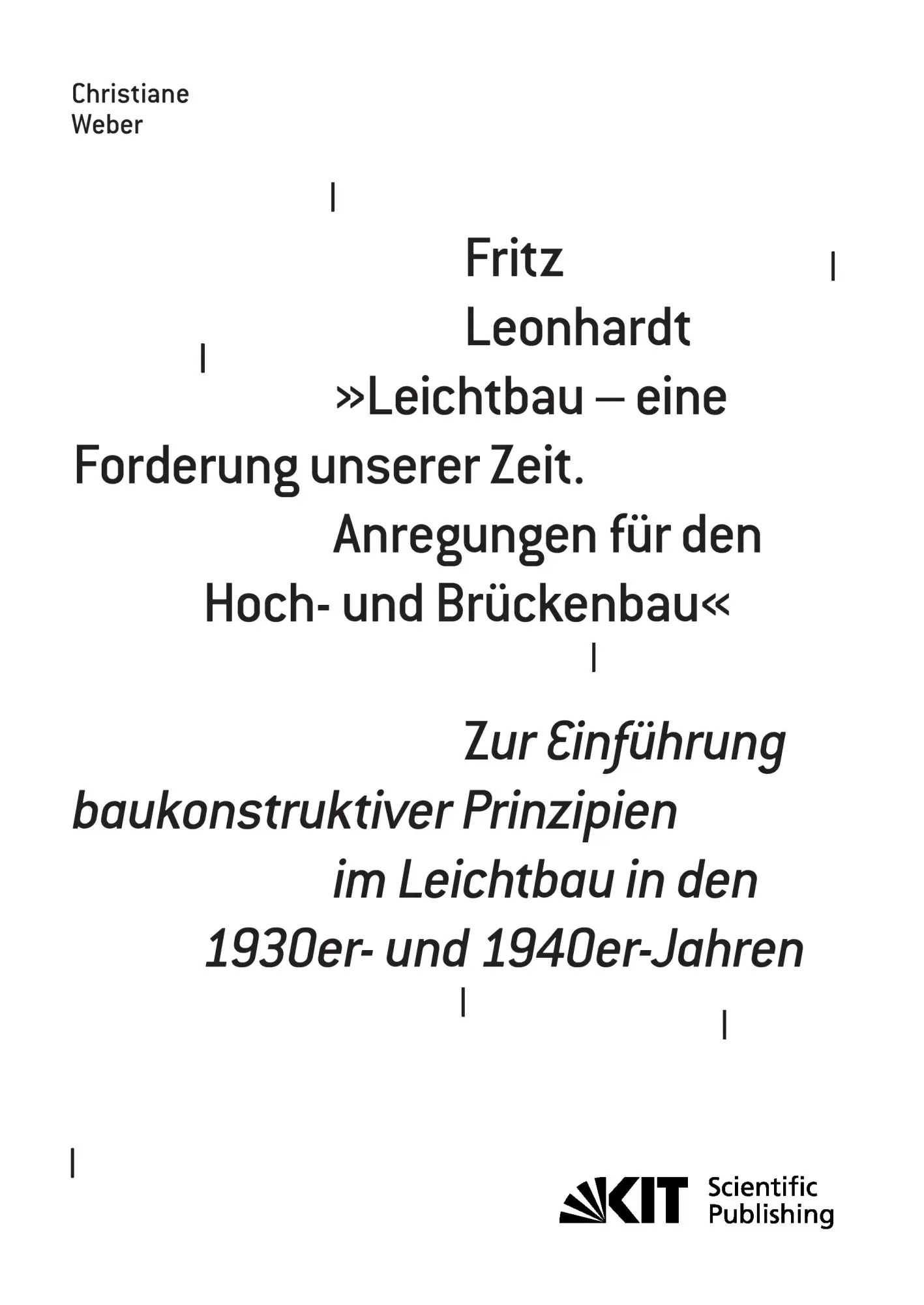 Cover: 9783866447813 | Fritz Leonhardt - | Christiane Weber | Taschenbuch | Deutsch | 2014