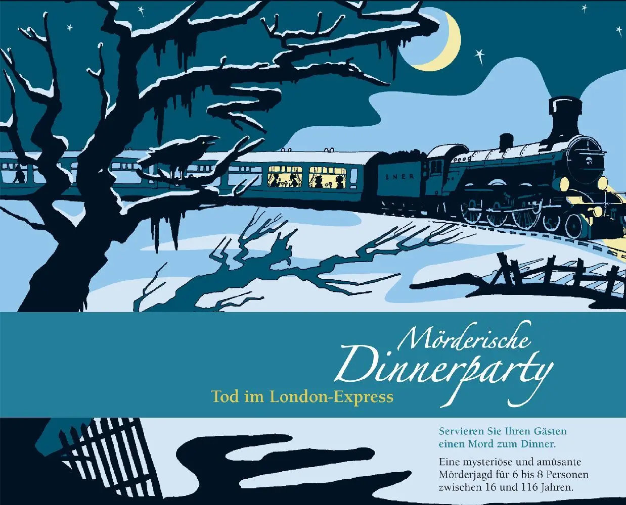 Cover: 9783981047813 | Mörderische Dinnerparty. Tod im London-Express | Spiel | Brettspiel