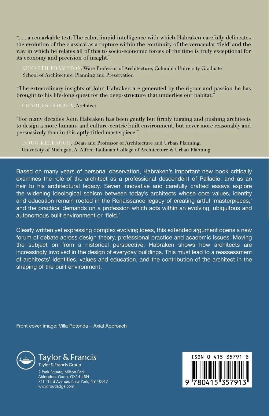 Rückseite: 9780415357913 | Palladio's Children | Essays on Everyday Environment and the Architect