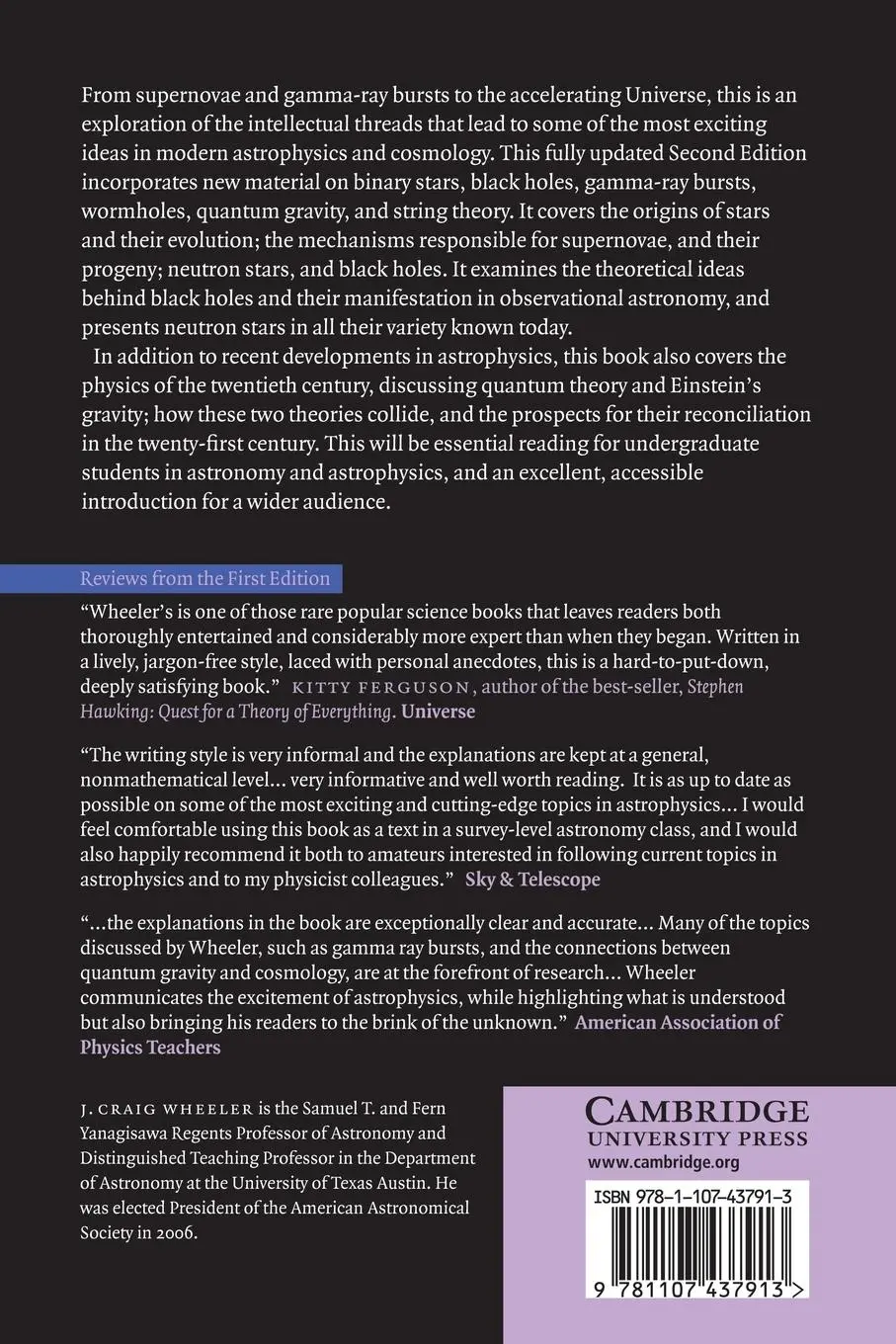 Rückseite: 9781107437913 | Cosmic Catastrophes | J. Craig Wheeler | Taschenbuch | Paperback
