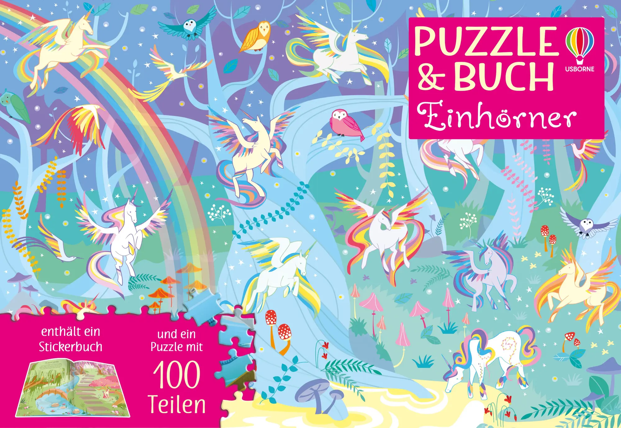 Cover: 9781789417913 | Puzzle &amp; Buch: Einhörner | Puzzle mit 100 Teilen | Sam Smith | 24 S.