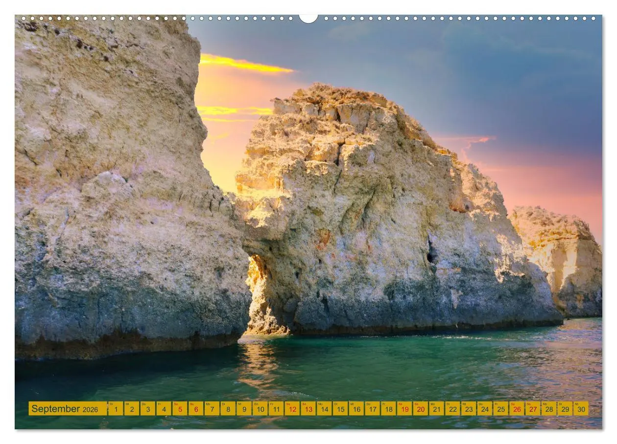 Bild: 9783457497913 | Algarve pur (hochwertiger Premium Wandkalender 2026 DIN A2 quer),...