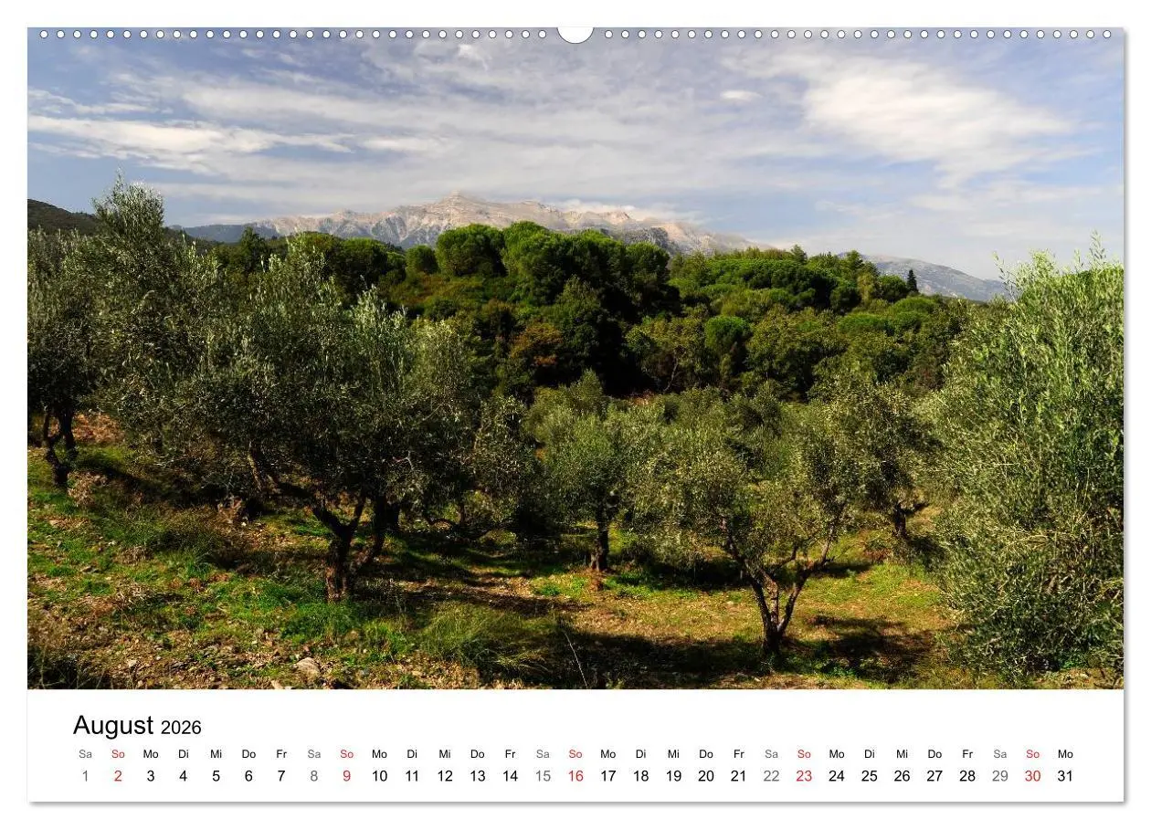 Bild: 9783516107913 | Peloponnes Impressionen / 2026 (Wandkalender 2026 DIN A2 quer),...