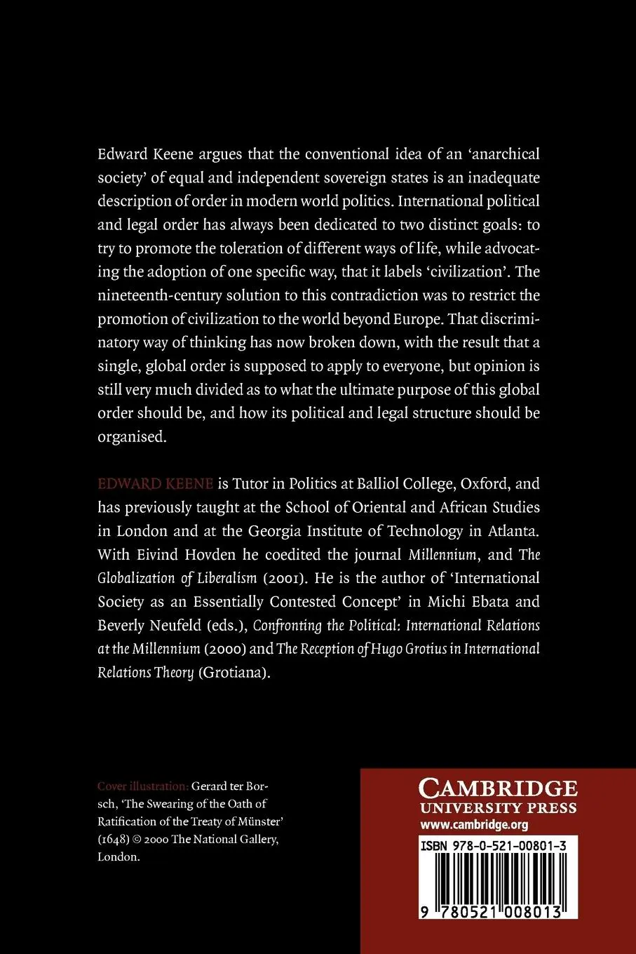 Rückseite: 9780521008013 | Beyond the Anarchical Society | Edward Keene | Taschenbuch | Englisch
