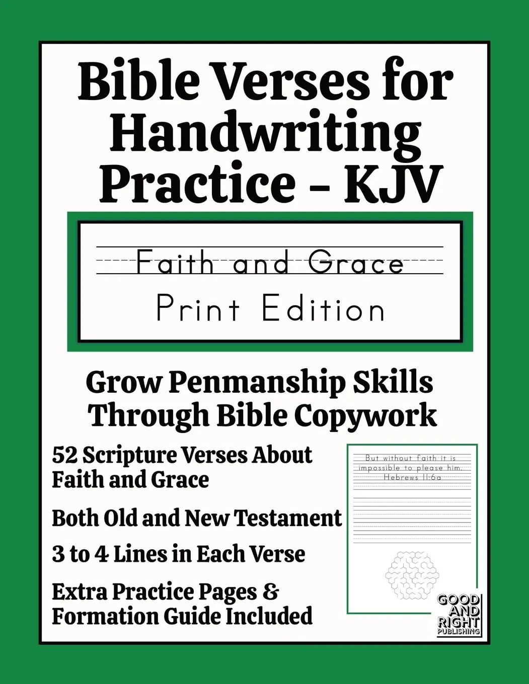 Cover: 9781968358013 | Bible Verses for Handwriting Practice - KJV | Publishing (u. a.)