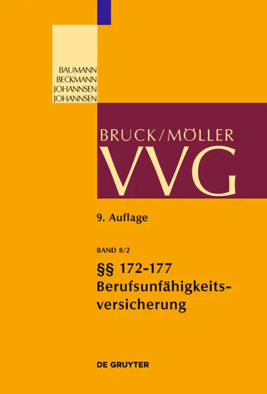 De Gruyter Berufsunfähigkeitsversicherung §§ 172-177