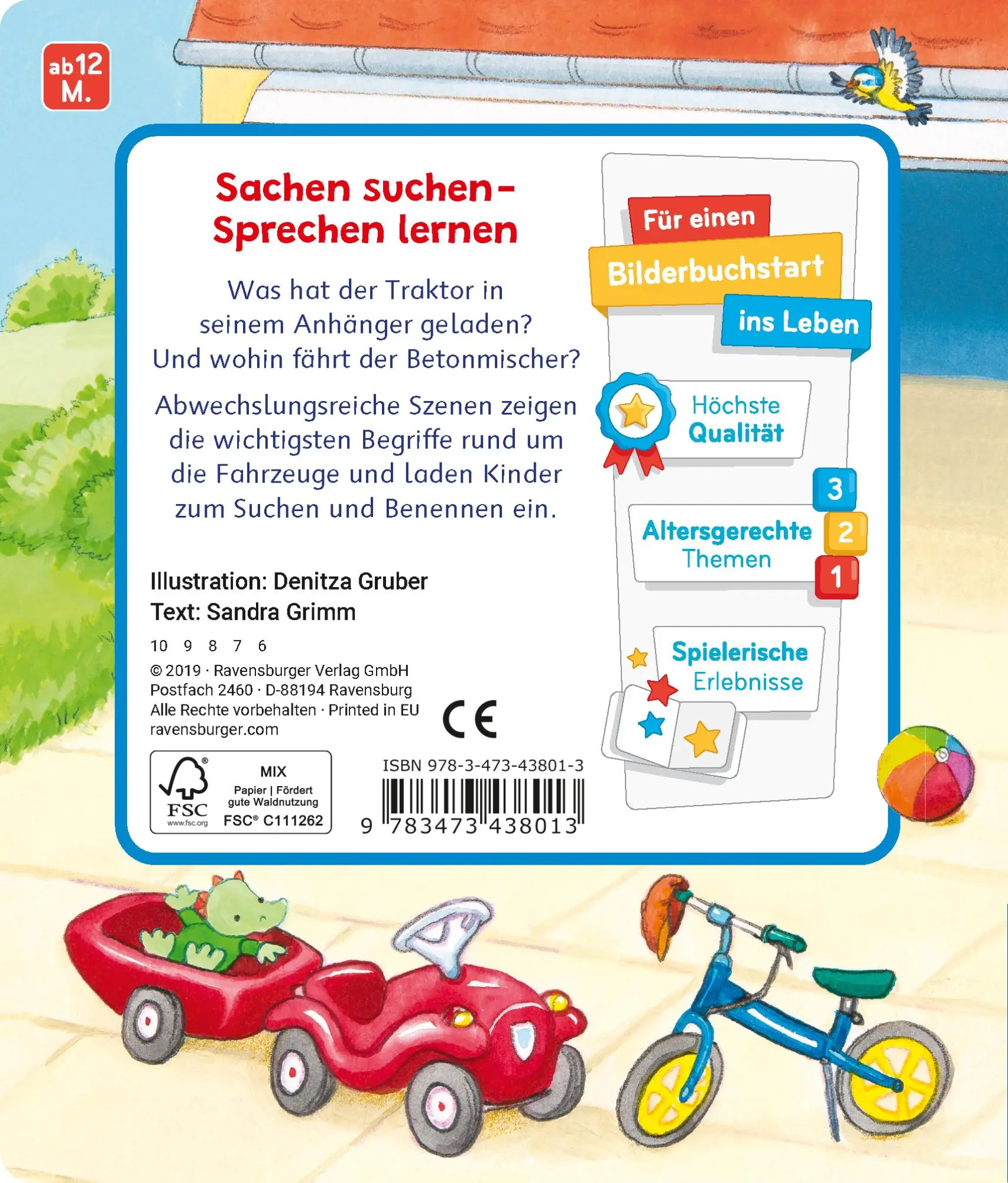 Rückseite: 9783473438013 | Mein erstes Sachen suchen: Meine Fahrzeuge | Sandra Grimm | Buch