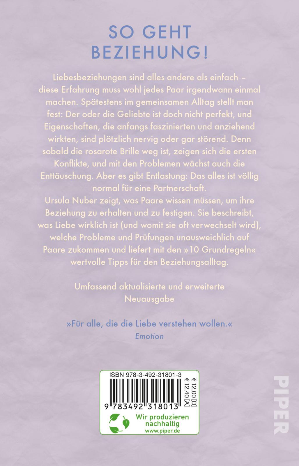 Rückseite: 9783492318013 | Was Paare wissen müssen | 10 Grundregeln für das Leben zu zweit | Buch