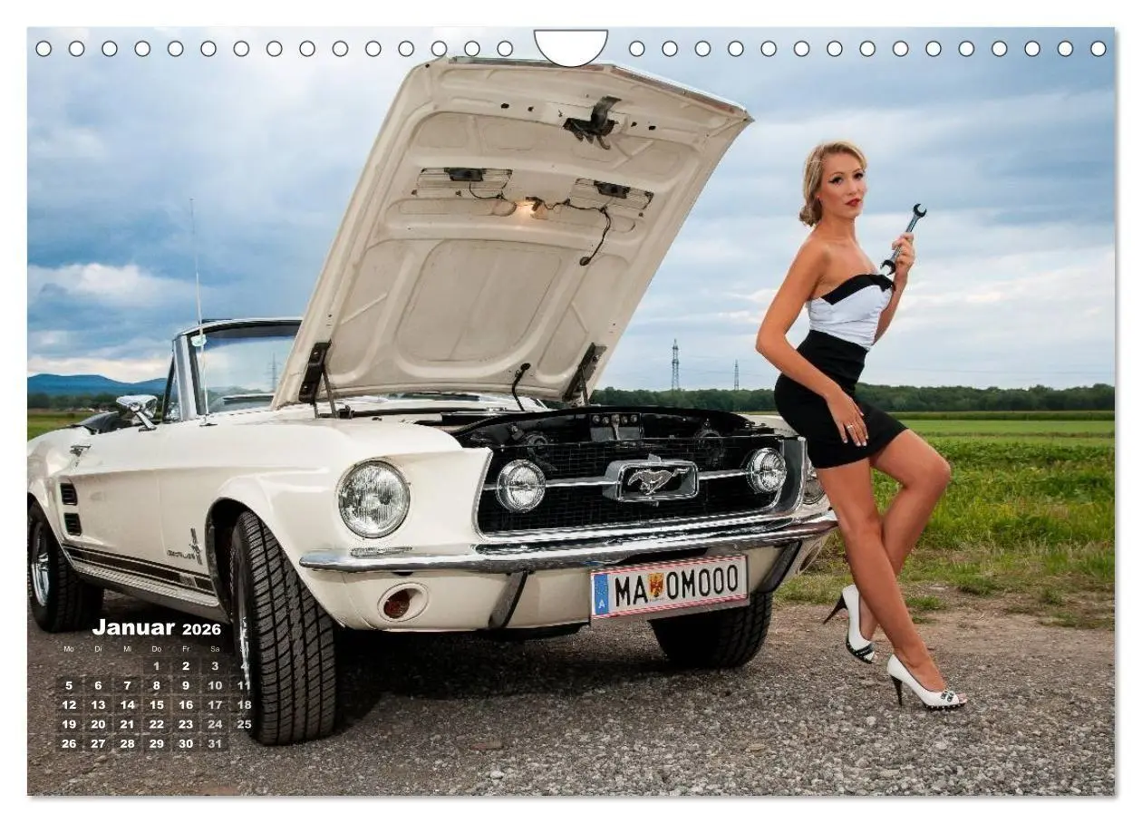 Bild: 9783516168013 | Pin Up Pia &amp; Mustang '67 (Wandkalender 2026 DIN A4 quer), CALVENDO...