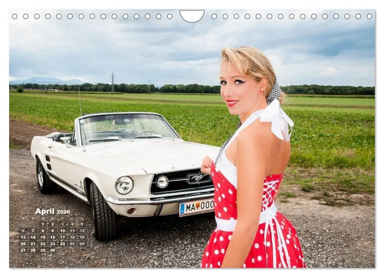 Bild: 9783516168013 | Pin Up Pia &amp; Mustang '67 (Wandkalender 2026 DIN A4 quer), CALVENDO...