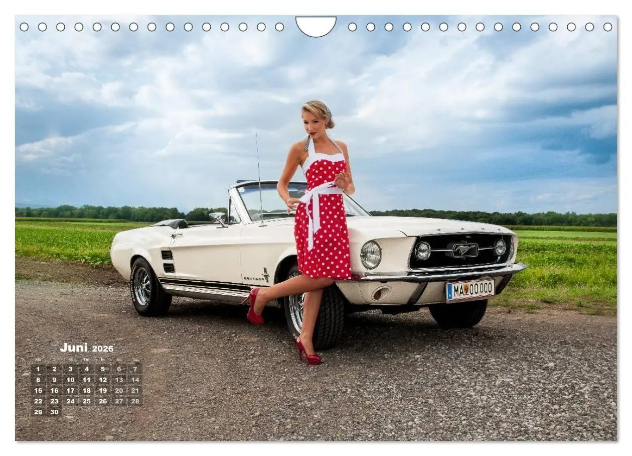 Bild: 9783516168013 | Pin Up Pia &amp; Mustang '67 (Wandkalender 2026 DIN A4 quer), CALVENDO...