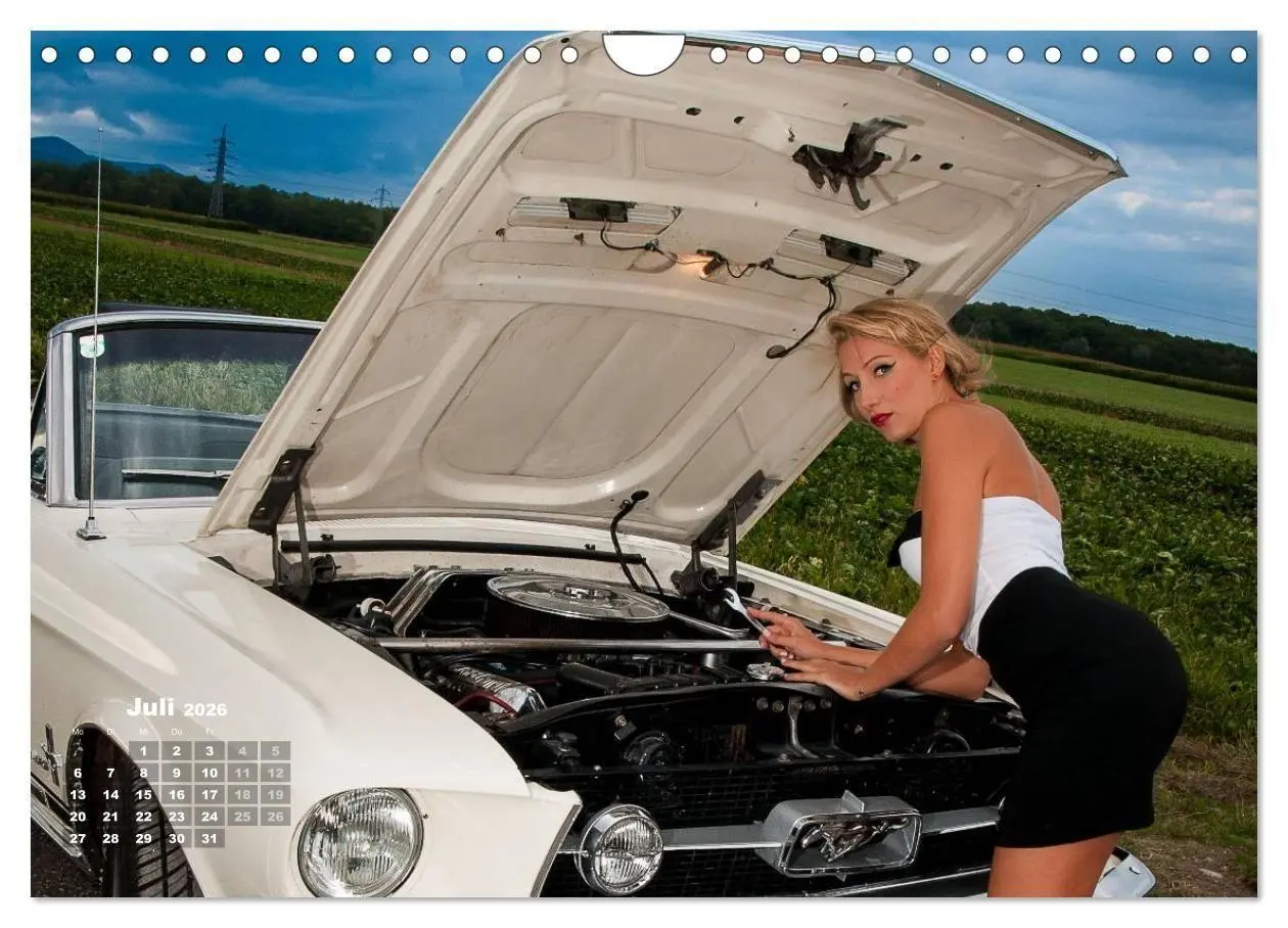 Bild: 9783516168013 | Pin Up Pia &amp; Mustang '67 (Wandkalender 2026 DIN A4 quer), CALVENDO...