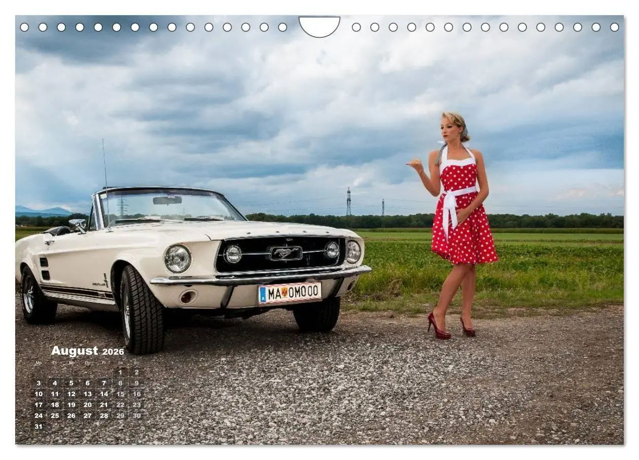Bild: 9783516168013 | Pin Up Pia &amp; Mustang '67 (Wandkalender 2026 DIN A4 quer), CALVENDO...