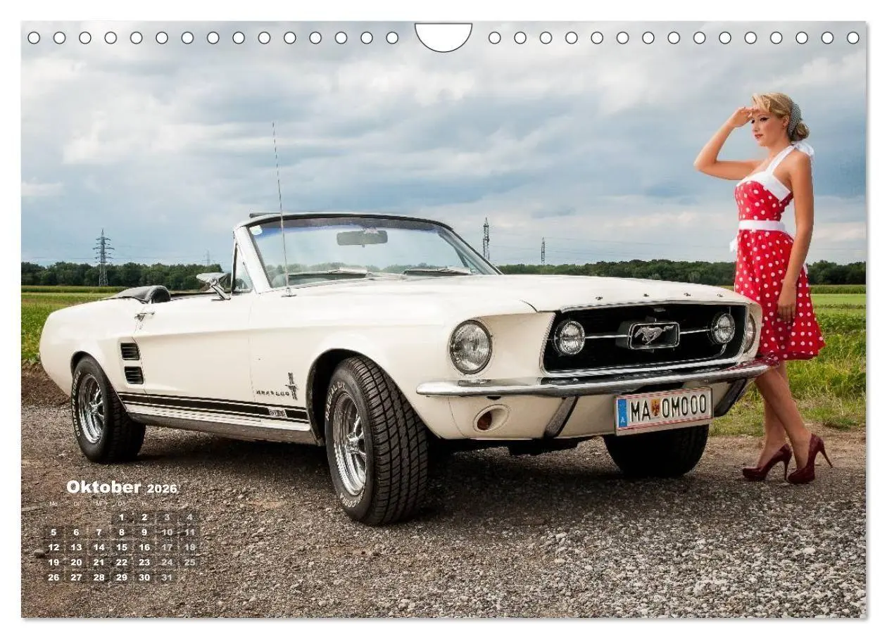 Bild: 9783516168013 | Pin Up Pia &amp; Mustang '67 (Wandkalender 2026 DIN A4 quer), CALVENDO...