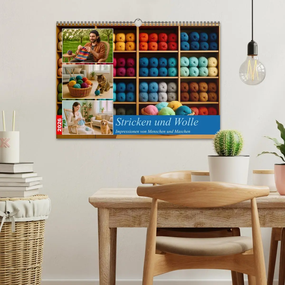 Bild: 9783516618013 | Stricken und Wolle (Wandkalender 2026 DIN A3 quer), CALVENDO...