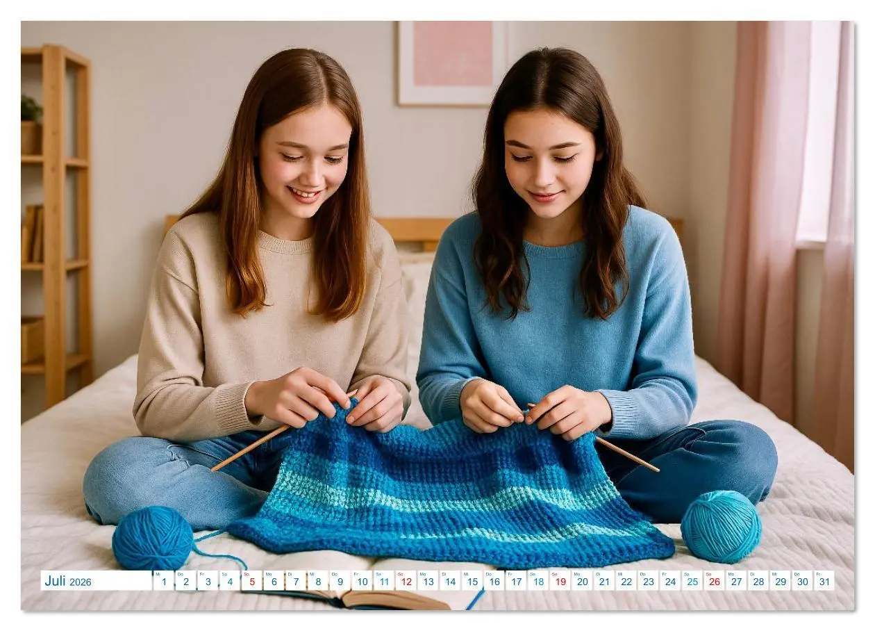 Bild: 9783516618013 | Stricken und Wolle (Wandkalender 2026 DIN A3 quer), CALVENDO...