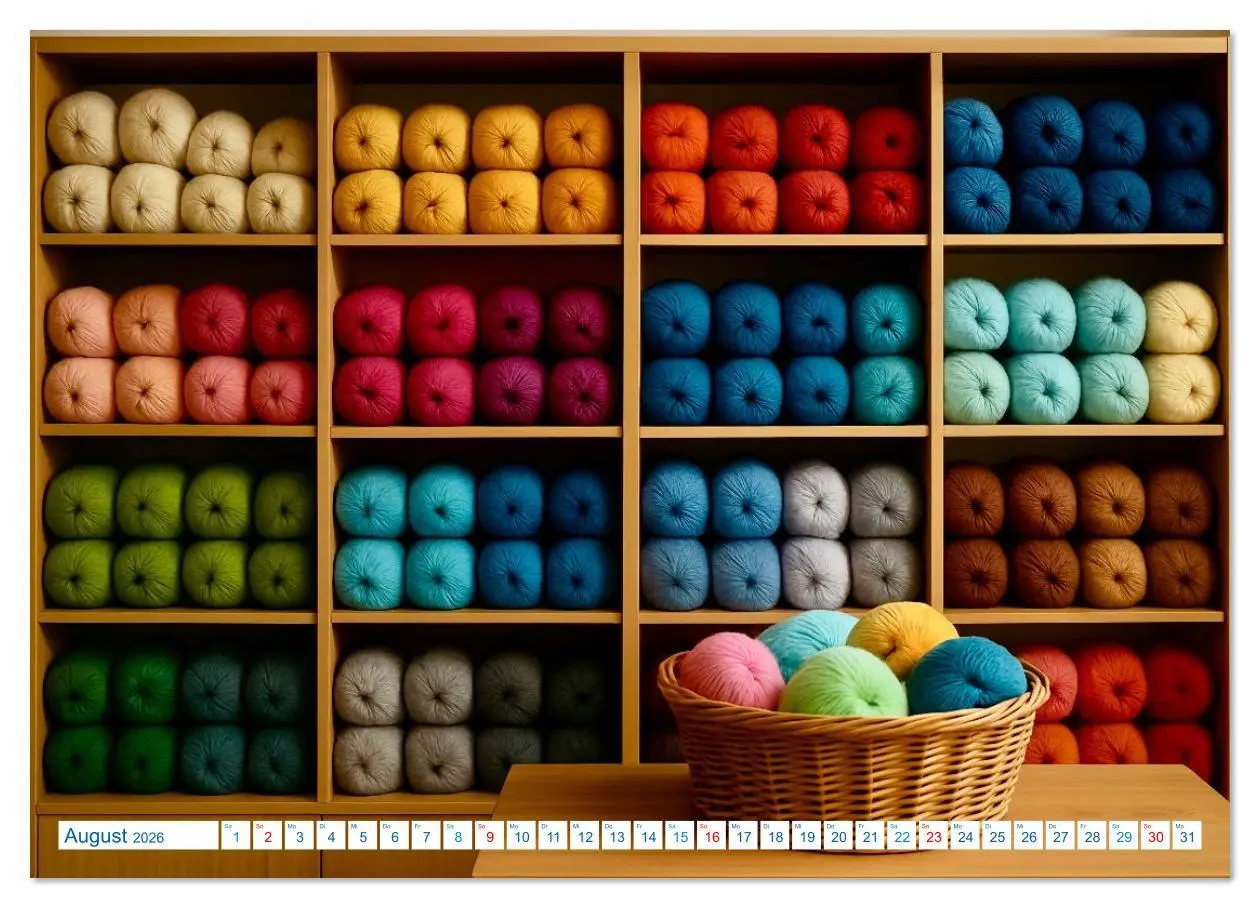 Bild: 9783516618013 | Stricken und Wolle (Wandkalender 2026 DIN A3 quer), CALVENDO...