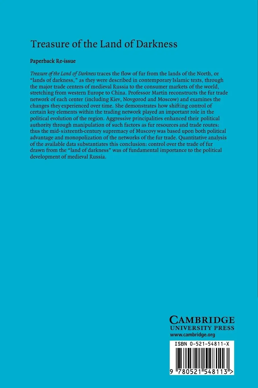 Rückseite: 9780521548113 | Treasure of the Land of Darkness | Janet L. B. Martin (u. a.) | Buch