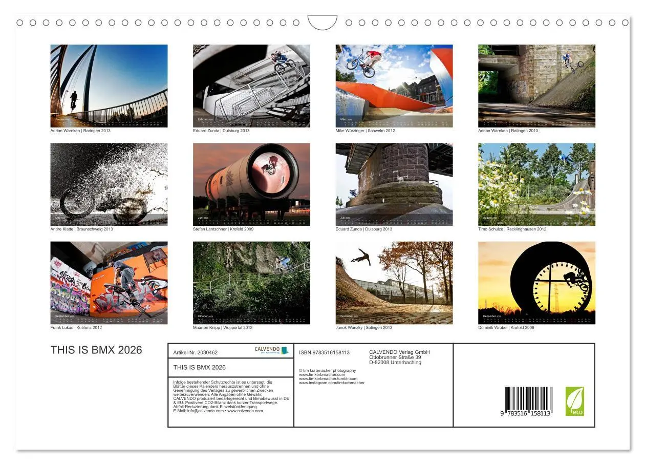 Bild: 9783516158113 | THIS IS BMX 2026 (Wandkalender 2026 DIN A3 quer), CALVENDO...