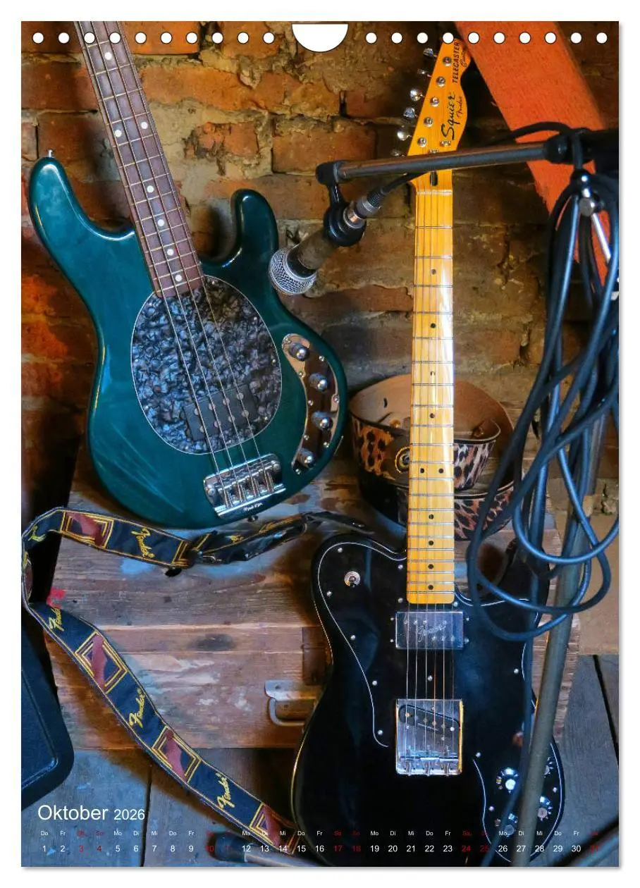 Bild: 9783516398113 | Gitarren backstage (Wandkalender 2026 DIN A4 hoch), CALVENDO...
