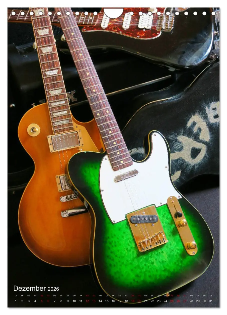 Bild: 9783516398113 | Gitarren backstage (Wandkalender 2026 DIN A4 hoch), CALVENDO...