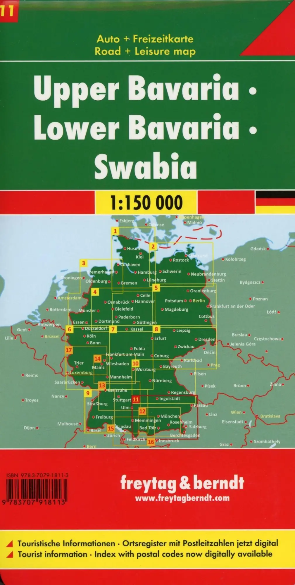 Bild: 9783707918113 | Oberbayern - Niederbayern - Schwaben, Autokarte 1:150 000, Blatt 11