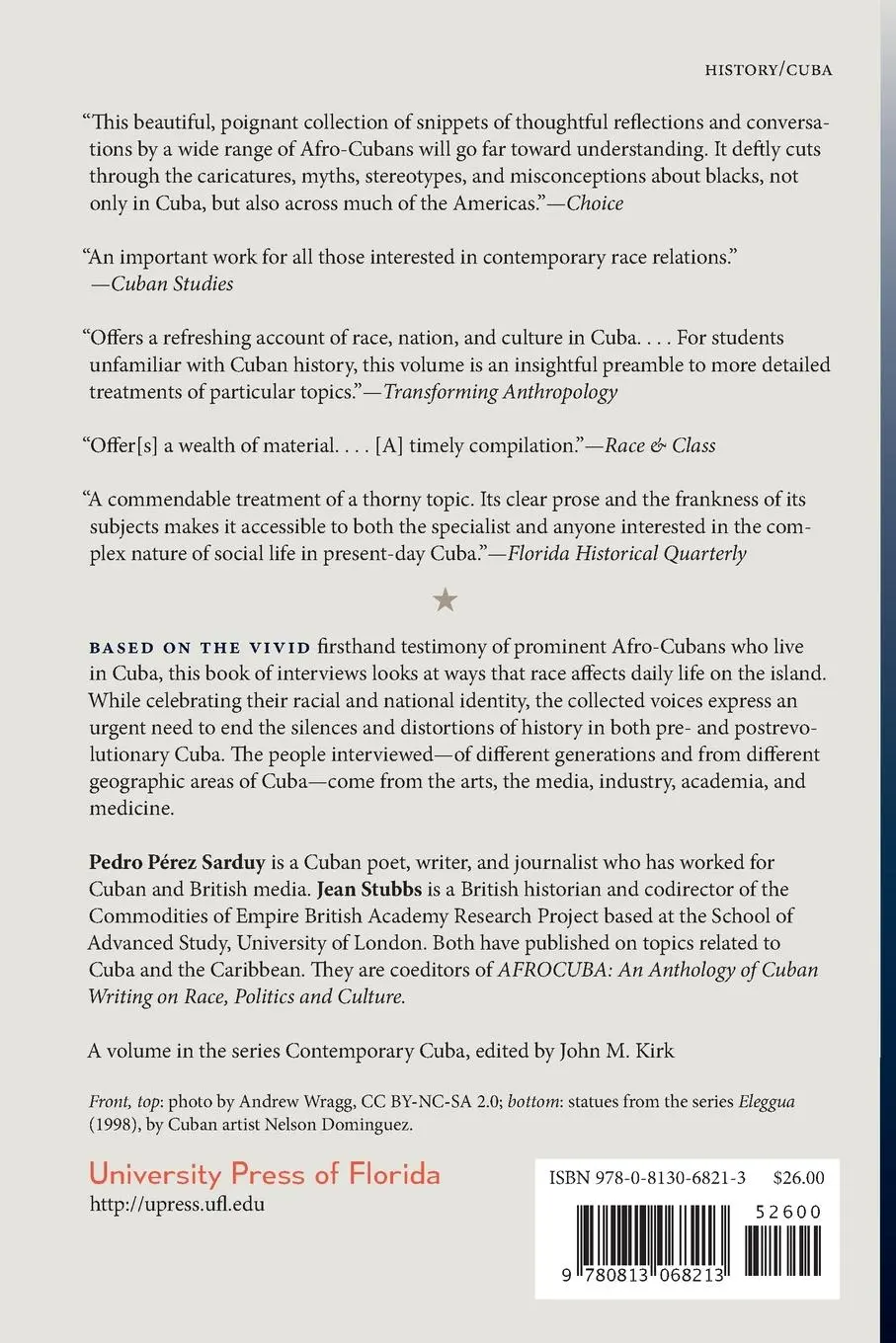 Rückseite: 9780813068213 | Afro-Cuban Voices | On Race and Identity in Contemporary Cuba | Buch