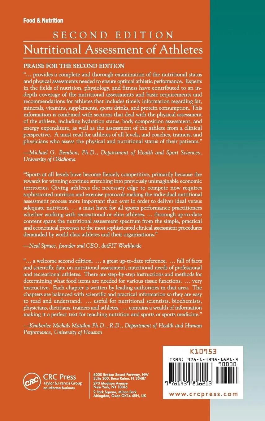 Rückseite: 9781439818213 | Nutritional Assessment of Athletes | Judy A. Driskell (u. a.) | Buch