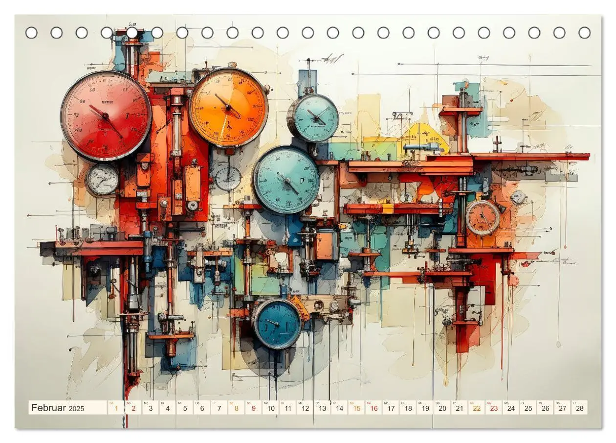 Bild: 9783383878213 | Maschinen Zukunft Kunst (Tischkalender 2025 DIN A5 quer), CALVENDO...