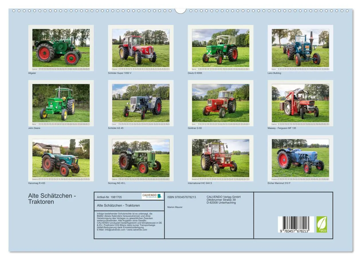 Bild: 9783457678213 | Alte Schätzchen - Traktoren (hochwertiger Premium Wandkalender 2026...