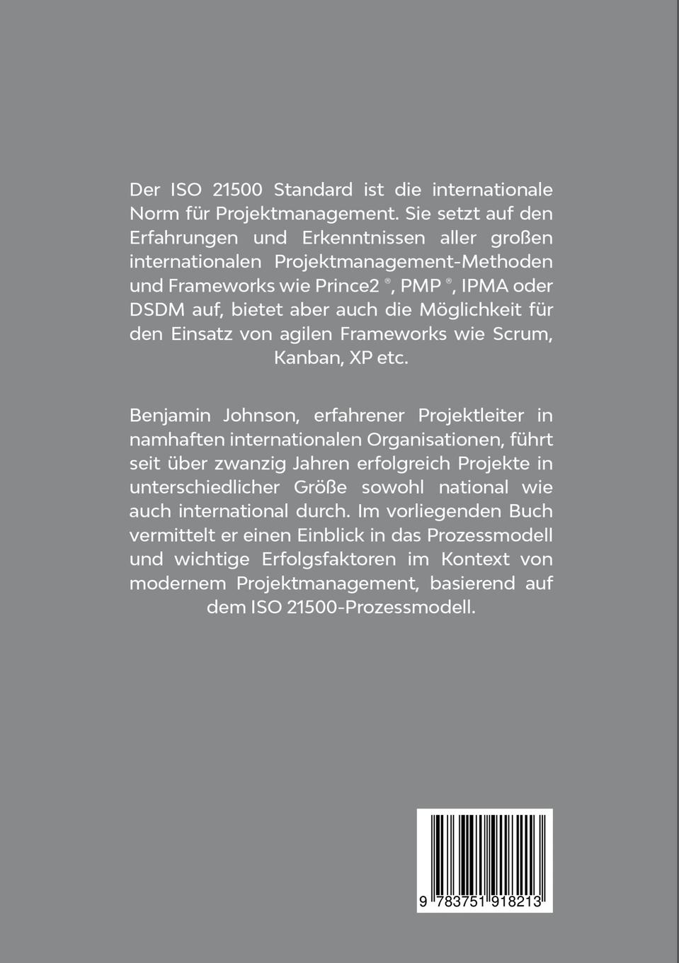 Rückseite: 9783751918213 | ISO 21500 - Einführung in den Projektmanagement-Standard und seine...