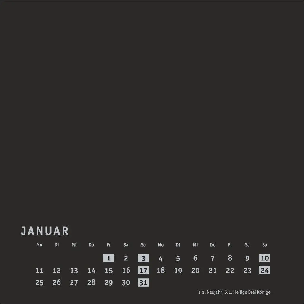 Bild: 9783756418213 | Premium-Bastelkalender schwarz klein 2027 | Heye | Kalender | 14 S.
