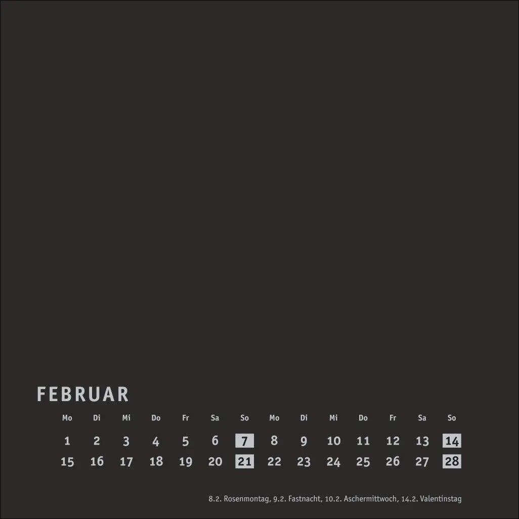 Bild: 9783756418213 | Premium-Bastelkalender schwarz klein 2027 | Heye | Kalender | 14 S.