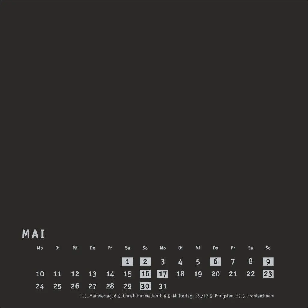 Bild: 9783756418213 | Premium-Bastelkalender schwarz klein 2027 | Heye | Kalender | 14 S.