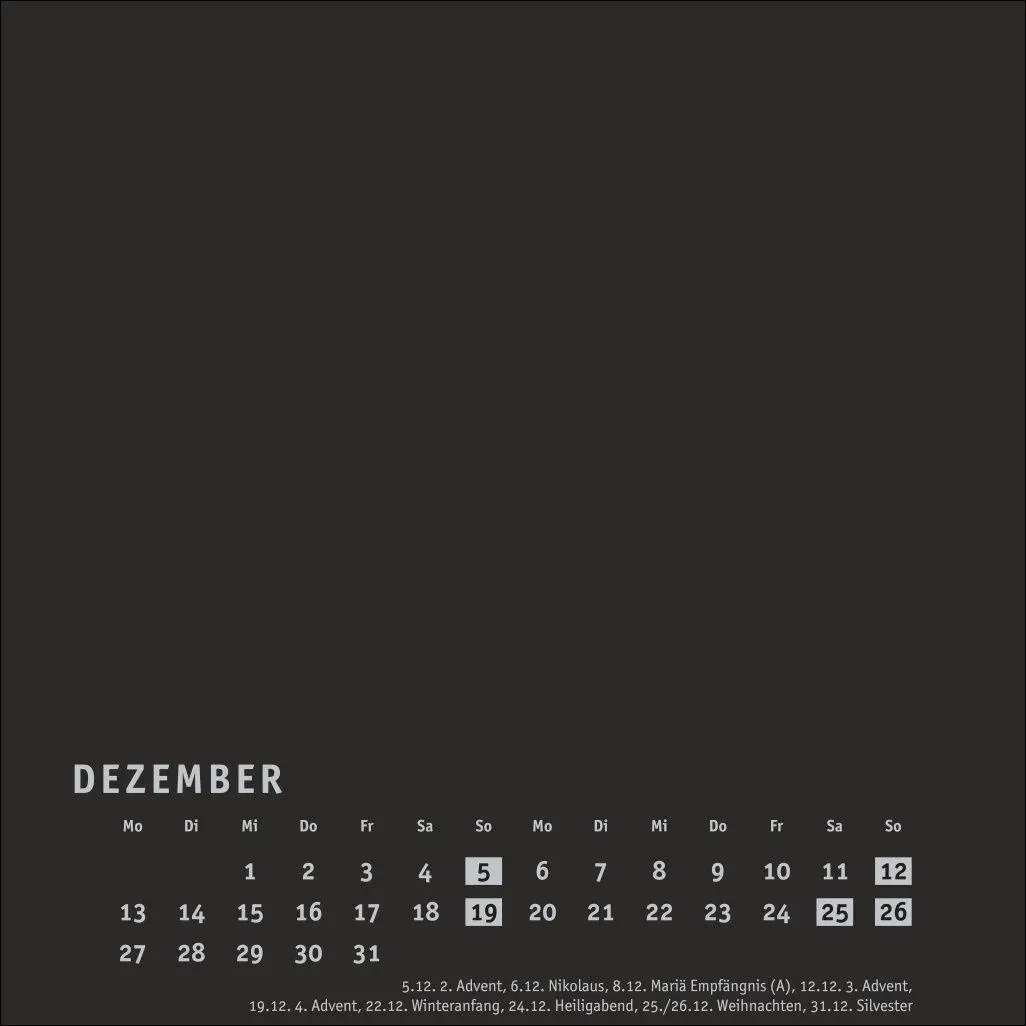 Bild: 9783756418213 | Premium-Bastelkalender schwarz klein 2027 | Heye | Kalender | 14 S.
