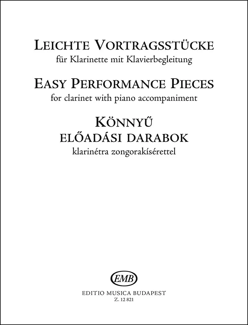Cover: 9790080128213 | Leichte Vortragsstücke für Klarinette und Klavier | Oliver Nagy | Buch