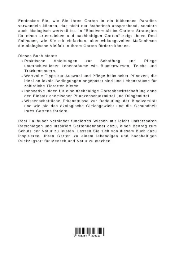 Rückseite: 9783384308313 | Biodiversität im Garten | Rosl Fallhuber | Buch | 344 S. | Deutsch