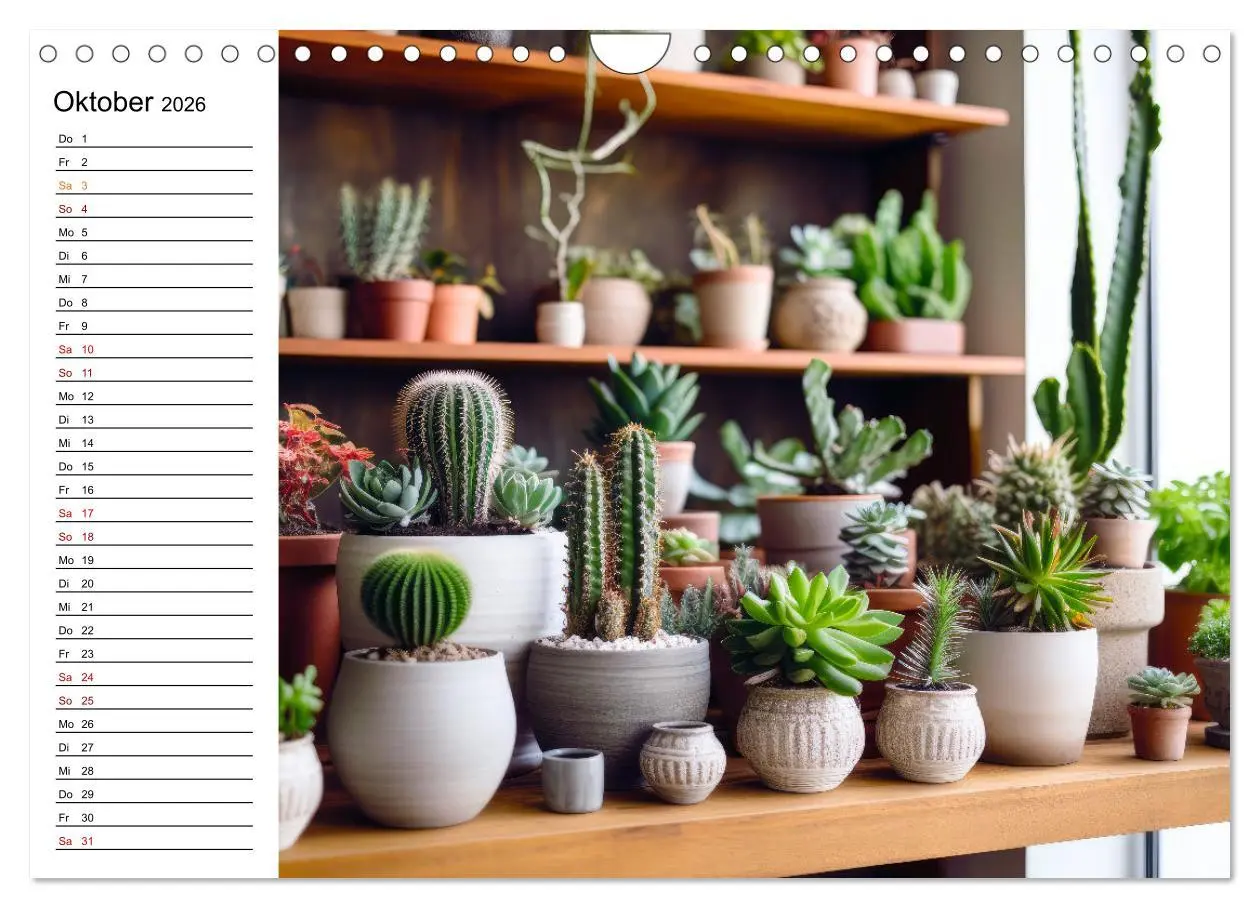Bild: 9783457358313 | Kaktuszauberland (Wandkalender 2026 DIN A4 quer), CALVENDO...