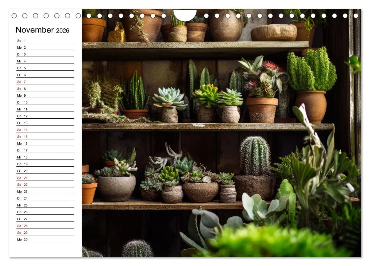 Bild: 9783457358313 | Kaktuszauberland (Wandkalender 2026 DIN A4 quer), CALVENDO...