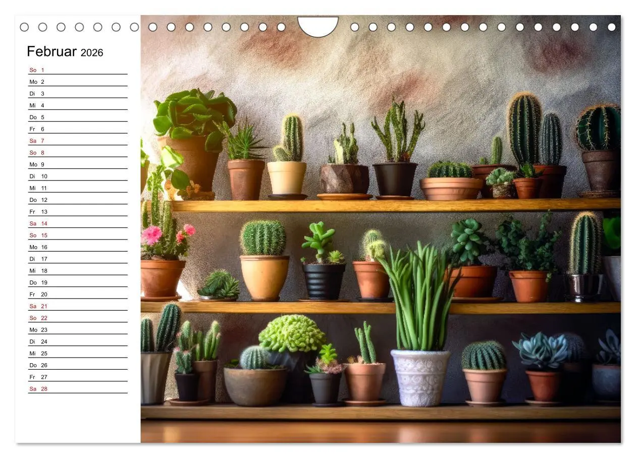 Bild: 9783457358313 | Kaktuszauberland (Wandkalender 2026 DIN A4 quer), CALVENDO...