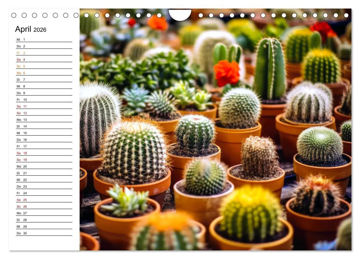 Bild: 9783457358313 | Kaktuszauberland (Wandkalender 2026 DIN A4 quer), CALVENDO...