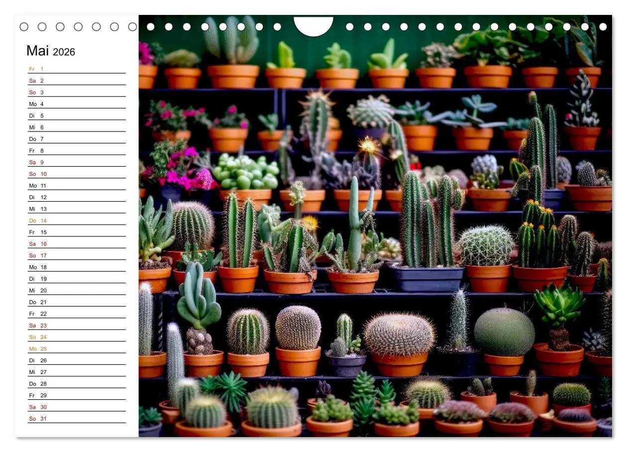 Bild: 9783457358313 | Kaktuszauberland (Wandkalender 2026 DIN A4 quer), CALVENDO...