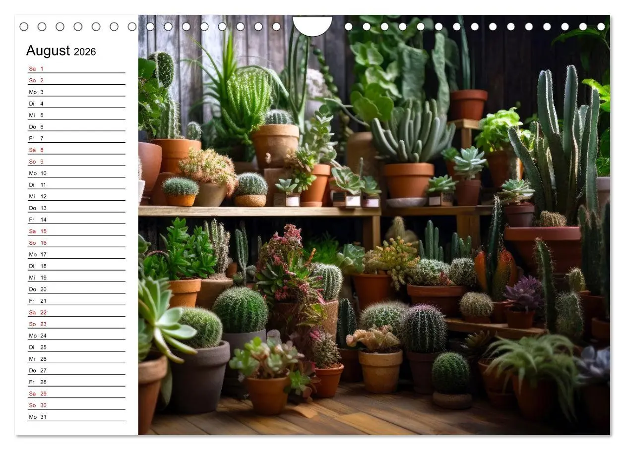 Bild: 9783457358313 | Kaktuszauberland (Wandkalender 2026 DIN A4 quer), CALVENDO...