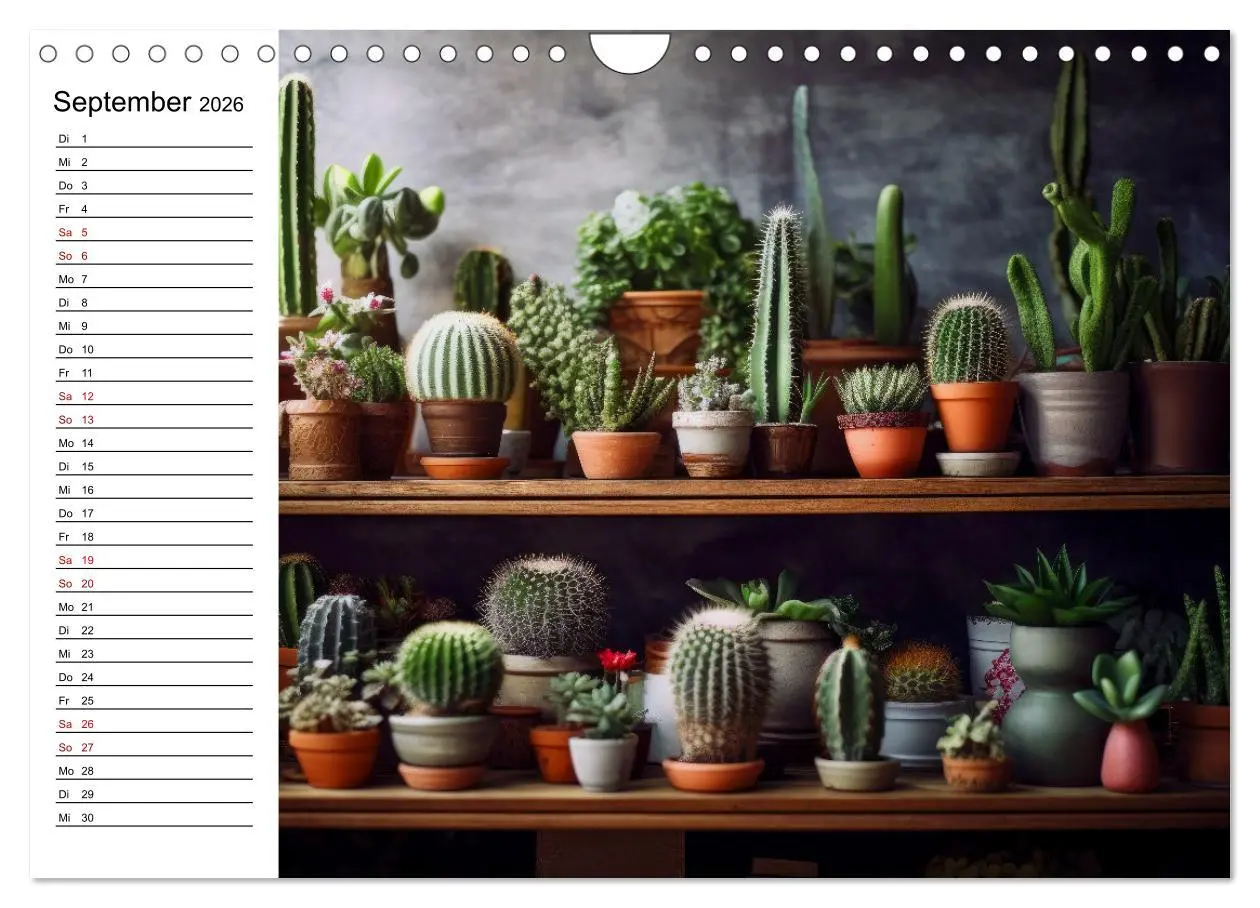 Bild: 9783457358313 | Kaktuszauberland (Wandkalender 2026 DIN A4 quer), CALVENDO...