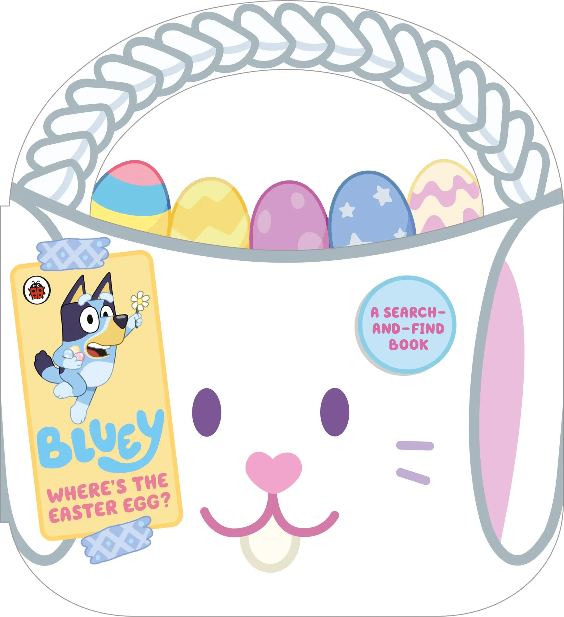 Cover: 9780241728413 | Bluey: Where's the Easter Egg? | A Shaped Tabbed Board Book | Bluey