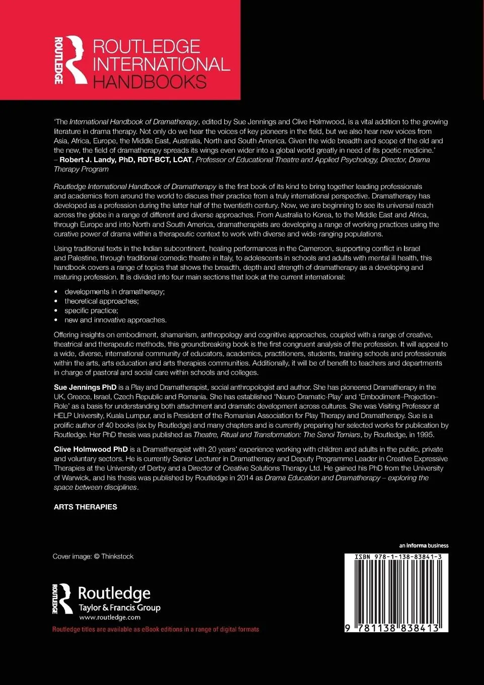 Rückseite: 9781138838413 | Routledge International Handbook of Dramatherapy | Holmwood (u. a.)